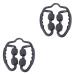 Healeeved 2 pc eligence-tail-tailed roller-cock roller trigger point massage roller leg-arm massager muscle roller massager Wadenroller sticker Fitness Pedal deep mx2pcs blackx2st