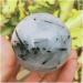 Stone Crafts Natural Black Tourmaline Quartz Crystals and Stones Specimen Polished Crystal Sphere Home Decoration Gift Natural Luster - Buy Online on GoSupps.com