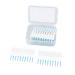 Interdental Brush Portable Dental Brush Massage 200 Pieces Silicone Head for Home for Oral Care (Blue)