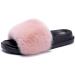 Fluffy Sliders Womens Fur Slippers Warm Comfortable Soft for Women Slides Flip Flop Indoor Furry Home Slippers Fluffy Sandals Winter Plush Shoes for Indoor Outdoor Fashion Sandals (D 24.5CM) - Buy Online on GoSupps.com
