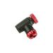 SILCA EOLO IV Co2 Regulator | Compact Design with Turn Screw Control Valve | Presta and Schrader Compatible | Universal Co2 Cartridge Thread Red / Black