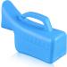 Women Portable Urinal Large Diameter Reusable Home Potty Thick Firm Urine Bottle with Lid for Female 1000Ml Blue Happy - Buy Online on GoSupps.com