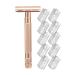 Lckiioy Durable Replaceable and Reusable Safety Razors with Double-Sided Blade Made of Stainless Steel D