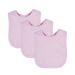 Royal Icon Baby Bibs 0-6 Months & 6-12 Months 100% Organic Cotton Hook and Loop Baby Feeding Bibs - Soft Absorbent Baby Bib - Adorable baby weaning bib For Toddler Boys and Girls Set of 3/6 /12Pc 3 x Pink