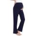 Amorbella Womens Maternity/Pregnancy Sweatpants Long Yoga/Pajama/Lounge Pants Over The Belly M Navy