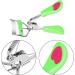 2 Pcs Stainless Steel Eyelash Curlers with Built-in Comb - Black Green Eye Makeup Toolset for Girls - Buy Online on GoSupps.com