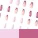 French Tip Press on Nails - Long style Press On Nails with Nail Tips Purple glittering pink false nails press on nails Acrylic False Nails Cute Artificial Nails - Buy Online on GoSupps.com