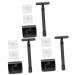 Minkissy 3 sets of ripple set mustache cords bear Razor tool Handled safety razor manual head razor razor blade The handle is bamboo Miss face blackx3st 1 piece (1 Pack)