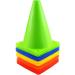 KUQQI 7 Inch Plastic Agility Cones 20 Pack Set - Sports Soccer Training Cones for Activities & Traffic - Multicolor - Buy Online on GoSupps.com