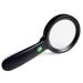 Magnifying Glasses Educational Hobby Magnifiers Non-Slip Handle Portable Magnifying Glass with 12 Energy-Saving Led Hd Optical Large Lens for The Elderly Students Comfortable Anniversary
