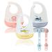 Rospretty Silicone Baby Feeding BIBS Pack of 3 6 Adjustable Buttons Silicone BIBS Waterproof Silicone Biibs for Baby Con 2 Baby Child Safety Lock For Boys Girls