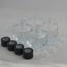 Ougual 4pcs Square Glass Bottles for Essential Oils & Room Fragrance Diffuser (50ML Black Caps) - International Shipping Available - Buy Online on GoSupps.com