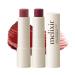 Melixir Vegan Lip Butter Duo Set Hydrating Tinted Lip Balm Gift Set with Shea Butter, Moisturizing for Dry Chapped Lips, Petrolatum-Free, Bee-Free, Sheer Natural Finish (Autumn Rain & Nudy Rose)