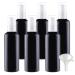 ZEOABSY 6 Pieces 100 ml Black Lotion Bottles with White Pump 100ml Empty PET Plastic Lotion Pump Bottle Cosmetic Gel Travel Container for Cosmetic Make up Cleaning + 1 x Funnel Black 100ml