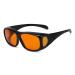 Eyekeper anti blue light reading glasses blue light blocking orange-colored lens safety glasses fit over glasses-black +0.00 1806-black-100% blue light blocking