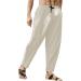 Men's Spring/Summer Dress Pants for Big Thighs - Beige, 4X-Large - Buy Online on GoSupps.com