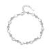 DNCG AdjustableSterling Silver Sterling Silver Bracelet for Women Ladies Sterling Silver Bracelet Exquisite Inlaid Zircon Heart Bracelet Fashion Bracelet Ladies Silver Jewellery Gifts Birthday Gift