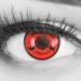 Meralens 1 pair of colored anime manga contact lenses - with strength - Sharingan Sasuke in red black Perfect for here to hereo of cosplay Halloween red 12 monthly lens -3.50 -3.5 dioptria 8.6 millimeters 14.00 millimeters 2.0