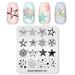 KADS Nail Art Stamping Plates Star Pattern Fashion Stamping Templates Manicure Print Image Templates FA027