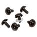 ASTRQLE 50PCS 18MM 0.7 Black Plastic Solid Safety Eyes with Washer for Bear Doll Craft Puppet Plush Animal Stuffed Toys DIY Sewing