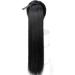 Size Long Straight Strap Synthetic Ponytail Black/Brown Heat-resistant Wig Clip For Women's Hair Extensions 75cm 2