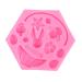 NAMOARLY Set Easter Cooking Supplies DIY Baking Cake Ice Cube Trays Cartoon Shape Easter Cookie Mould Silicone Fondant Easter Party Favor Supplies Nonstick Gummy Molds Candy Chocolate medium Pink
