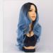 Buy BGHJUE African Blue Long Roll Synthetic Lace Front Wig - Soft Heat Resistant Hair for Black Women - International Shipping Available - Buy Online on GoSupps.com