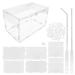 Winterworm Acrylic Reptile Feeding Box Transparent Breeding Box Terrarium with 2 Pcs Straight and Curved Tweezers for Pet Insect Spider Crickets Snails Hermit Crabs Lizard (Large(20x12x12cm))