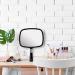 Snowflakes Hand Mirror Large and Comfy Handheld Mirror with Handle for Salon .(Black) - Buy Online on GoSupps.com