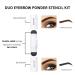 Double Eyebrow Stamp Kit | 10 Eyebrow Stencils for Perfect Shaping | Natural & Dark Brown Makeup Set - Buy Online on GoSupps.com