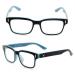 Gaming Glasses Computer Anti Fatigue Blue Light Blocking UV Protection Filter Eyewear Eyeglasses (Black&Blue Frame + White Lens)