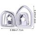 Hip Hop Hollow Open Face Double Tooth Teeth Caps Teeth Cover Punk Grills Tooth Cap Cosplay Party Rapper Jewelry Teeth Decor silver - Buy Online on GoSupps.com