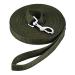 Happy Hachi tow lines for dogs 3m /5m /10m /20m /33m nylon dog leash with robust & weatherproof training leash with D-carabiner and grip cushion for large to small dogs (20m green) 20m Green