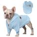 Meioro sweater for dog hoodies for pets warm dog clothing Puppy single -colored dog sweater sweet winter jackets Suitable for small and medium -sized dogs French bulldog (m light blue) m light blue