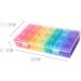 Buy Weekly Pill Organizer 7 Day - Moisture-Resistant Large Daily Cases for Pills Vitamins Fish Oil & Supplements - Rainbow Colors international shipping available - Buy Online on GoSupps.com