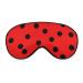 Black Dot Ladybugs Skin Printed Sleep Eye Mask Soft Blindfold Eye Cover with Adjustable Strap Night Eyeshade Travel Nap for Men Women