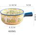 Soup Bowl Ceramic with Handle Japanese-Style Hand Painted Glaze Tableware Salad Noodles Kitchenware - Buy Online on GoSupps.com