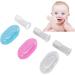 Baby Finger Toothbrush Set - Silicone & BPA-Free 6 Pieces in White Blue & Pink | Toddler Tooth Training with Storage Box - Buy Online on GoSupps.com