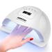 Gel UV LED Nail Lamp, Nail Dryer 80W Gel Nail Polish UV Nail Light manciure/Pedicure Sun Light Curing Lamp with 4 Timers Professional Nail Art Tools 1 Count (Pack of 1)