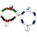 Vsilay Set of 2 ISR PLE Pendant Bracelets - Colorful Bead Hand Chain with Magnetic Clasp | Couples Bangle Accessories - Buy Online on GoSupps.com
