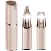 Timpou Facial Hair Remover for Women 2 in 1 Painless Facial Hair Removal Eyebrow Trimmer Rechargeable Electric Portable Face Shaver Eyebrow Lips Body for Women (Rose Gold)