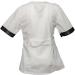 Fratelli d Italia Women's Smock - Black & White Beautician Massage Uniform for Hairdressers & Beauty Salons - Buy Online on GoSupps.com