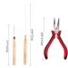 Professional Hair Extensions Tools Kit with 500 Micro Ring Beads, Plier, Hook Needle, Clips - for Fairy Hair Tinsel Strands - Buy Online on GoSupps.com