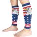 BUENWAZ Calf Compression Sleeve for Men, Patriotic Footless Compression Socks, Treatment for Varicose Vein, Shin Splints and Leg Pain, 20-30mmHg Eagle - L/Xl