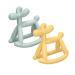 Miraloop bite ring for baby 2 pieces of jellydog beißring toy from food-safe silicone bpa-free dental aid baby wound gums suitable for from 3 months babies green yellow