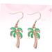 Delicate Green Coconut Tree Dangle Earrings for Women - Creative Miss Ear Jewelry - Buy Online on GoSupps.com