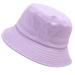 Wheebo Solid Color Bucket Hat for Women Summer Beach Fishmen Hat for Lady Adult Unisex Cotton Cap A-sc-lavender