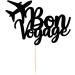 Kaoenla Bon Voyage Cake Topper Black Flash Cake Topper Apply to Moving Away Travel Retirement Farewell Party Decoration Supplies - Buy Online on GoSupps.com