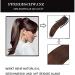 100% Remy Human Hair Dark Brown Clip In Ponytail Extensions - Sego Ponytail Braid Hair Piece 16 (45cm) - 80g - Buy Online on GoSupps.com