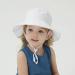 XYIYI Kids Bucket Hat | Adjustable Sun Hat for Boys Girls 2-6 Years | Breathable Beach Hat - White - Buy Online on GoSupps.com